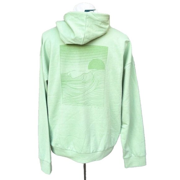 Roxy Afternoon Hike Hoodie Women’s Size L Color Green Kangaroo Pocket Pullover - Picture 8 of 11